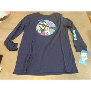 NWT blue FORTNITE long sleeve tee shirt size 18 / 20